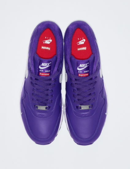 Supreme’s “Varsity Purple” Nike Air Max 1 Sneaker Coming Soon