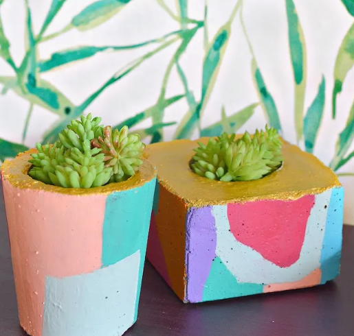 DIY Abstract Architecture Planter: Two Easy Methods