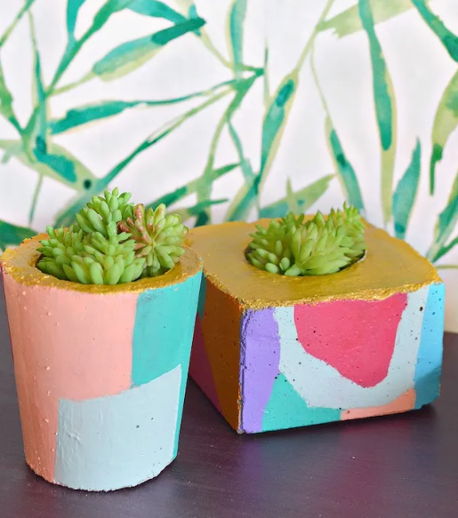 DIY Abstract Architecture Planter: Two Easy Methods